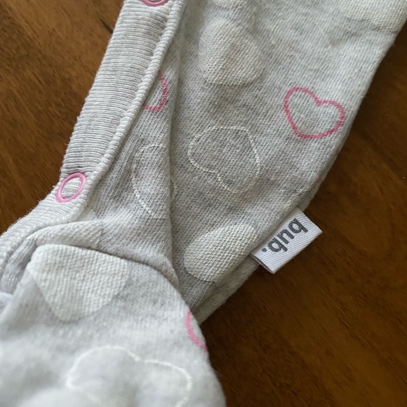 Target Tiny Baby Bodysuit Grey White & Pink - Picture 8 of 12